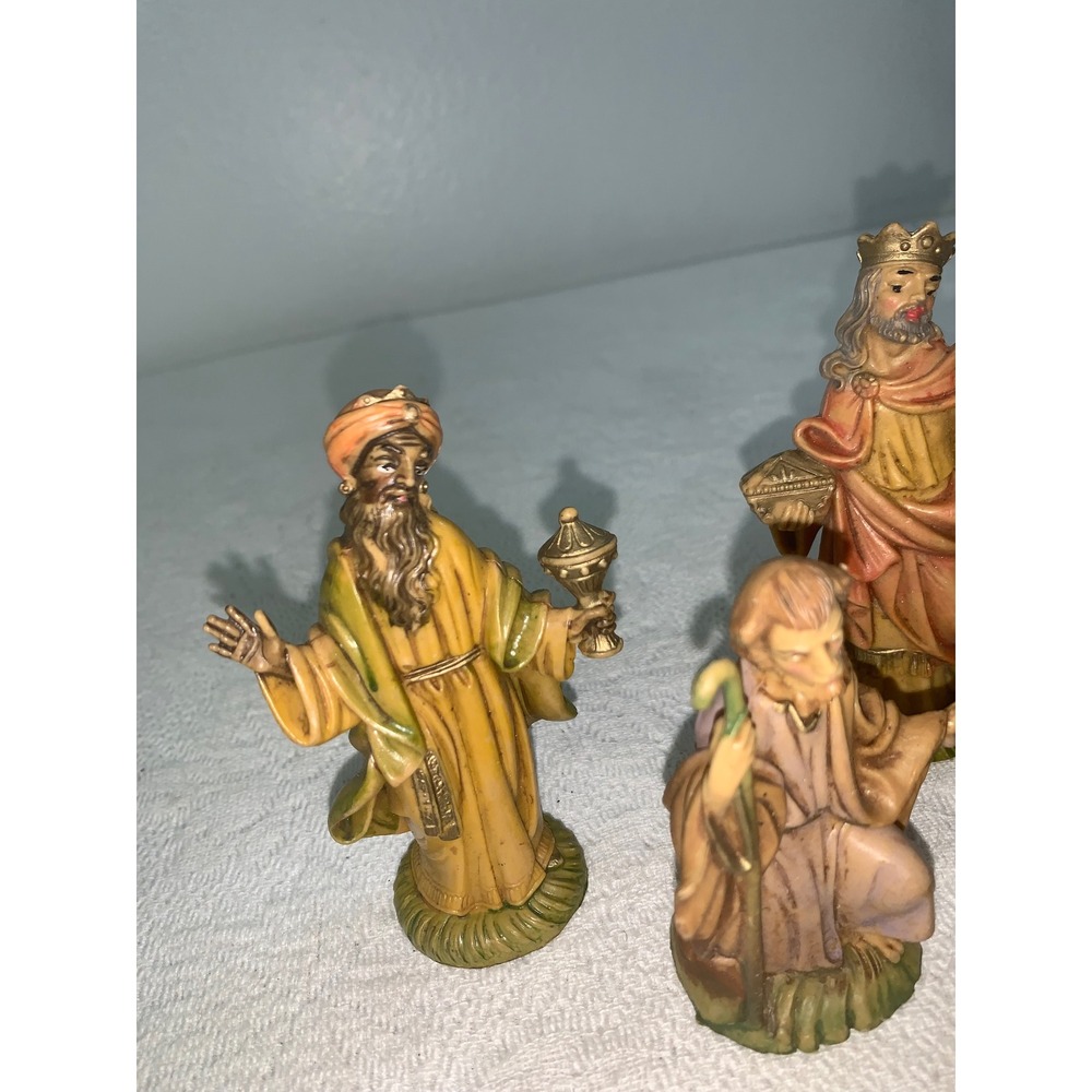 Vintage Italy 700 Nativity Set 6 Piece Fontanini Style Resin Christmas Creche - Picture 2 of 7